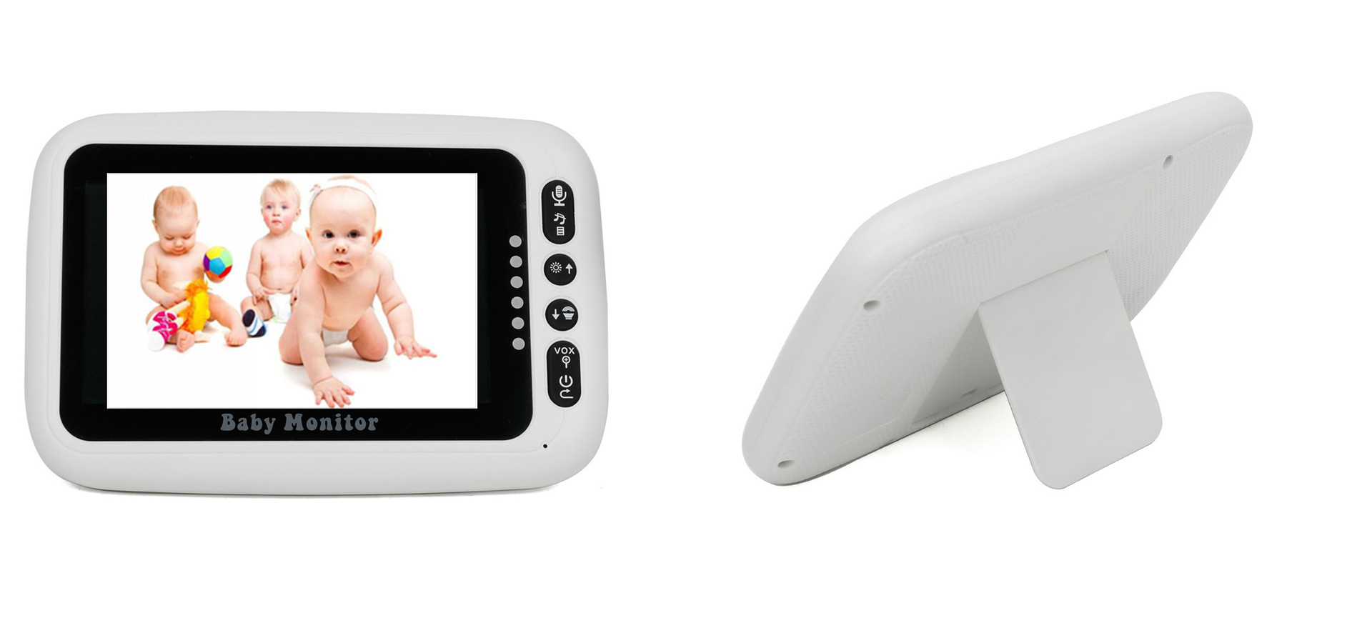 Wireless Baby Monitor - 4,3-Zoll-IPS-Bildschirm Drahtloser Video-Babymonitor Gegensprechanlage Baby-Nanny-Sicherheitskamera VOX-Modus