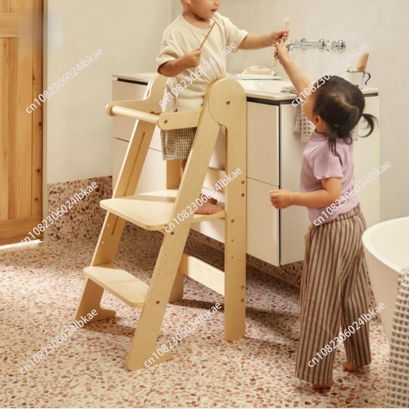 Toddler Learning Tower - Klappbarer Lernturm aus Holz für Kinder,