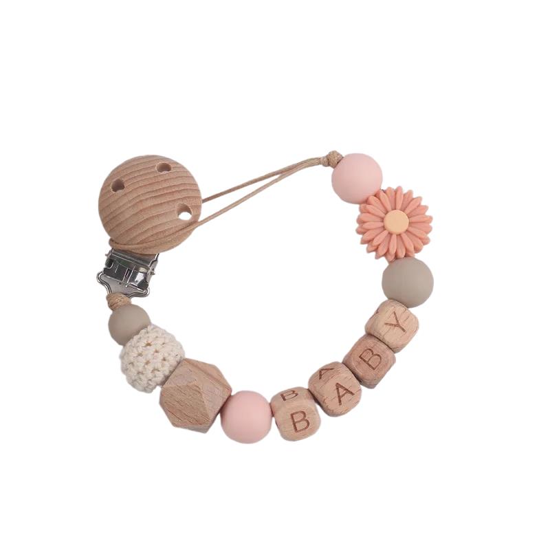 Baby Products Eco Friendly - Handgemachte kostenlose personalisierte Name Silikon Holz