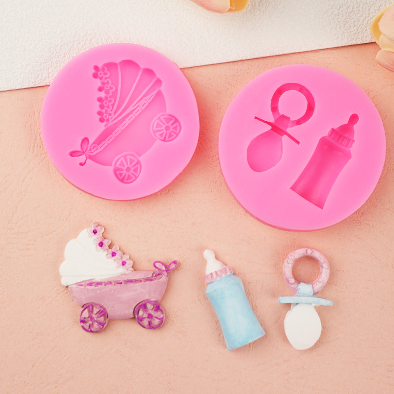 Baby Products Eco Friendly - Baby Produkte Silikonform Kinderwagen Flasche Schuhe