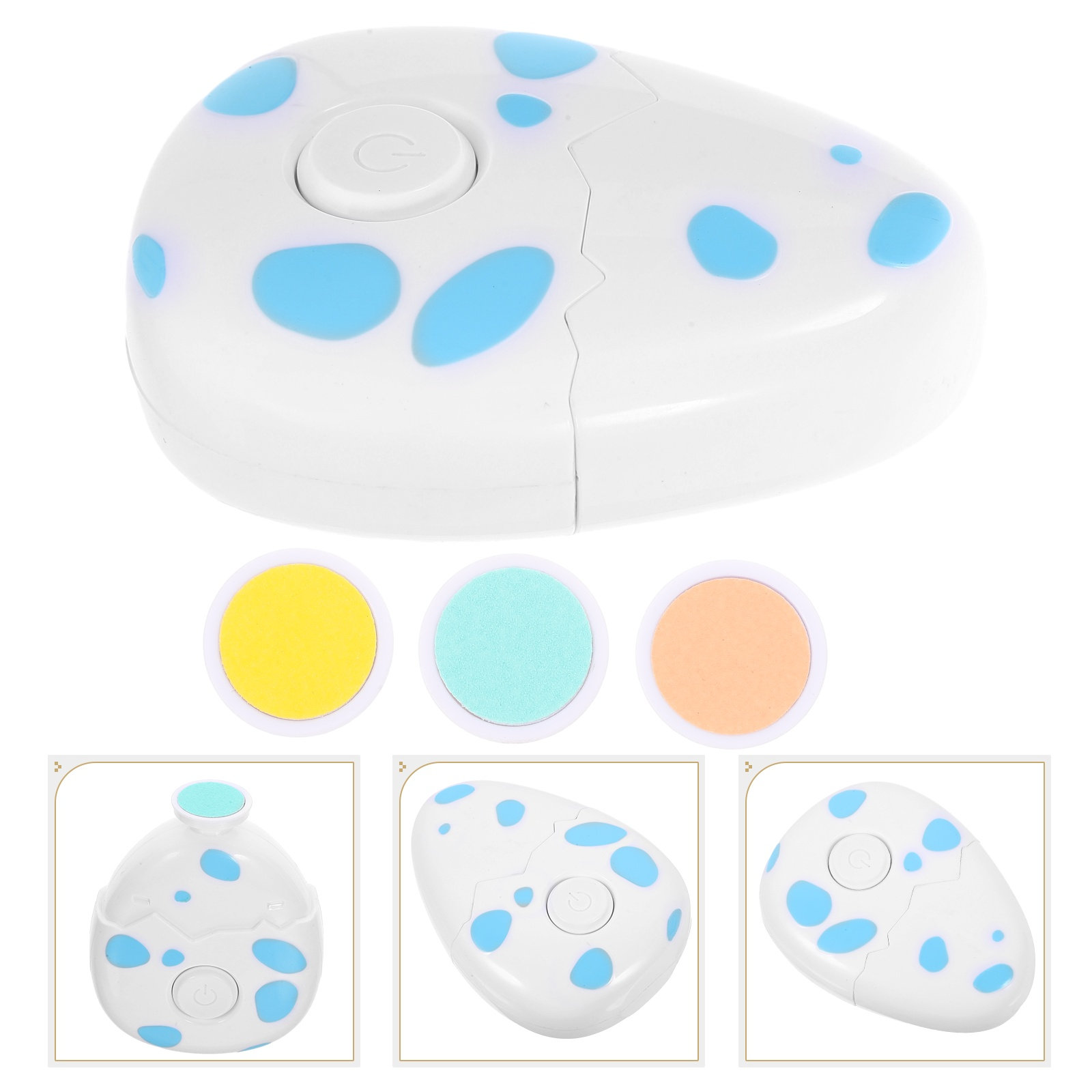 Baby Nail Trimmer Electric - Elektrischer Baby-Nageltrimmer, niedliches Eier-Design, Nagelpolierer, Nagelpflege-Set