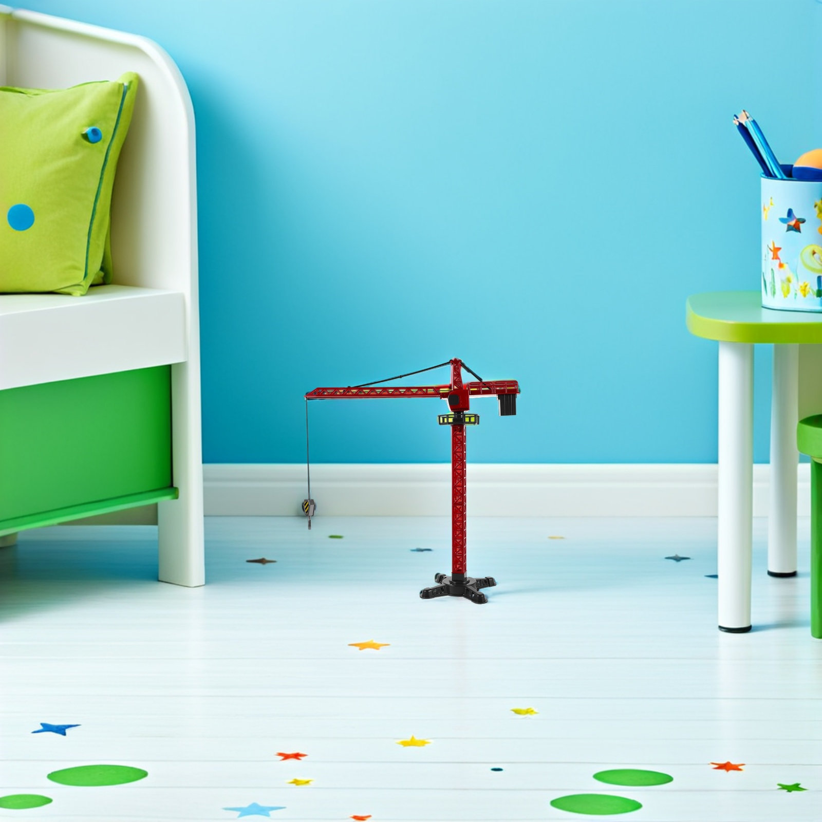 Toddler Learning Tower - 1 Stück Simulations-Turmkran-Spielzeug: Manuell bedienbares Hebe-Baustellspielzeug