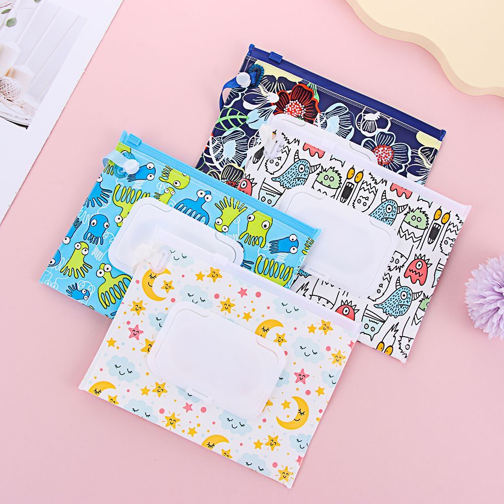 Baby Products Carry Bag - Tragbare Flip-Cover Feuchttücher Tasche Kosmetiktasche Snap-Strap