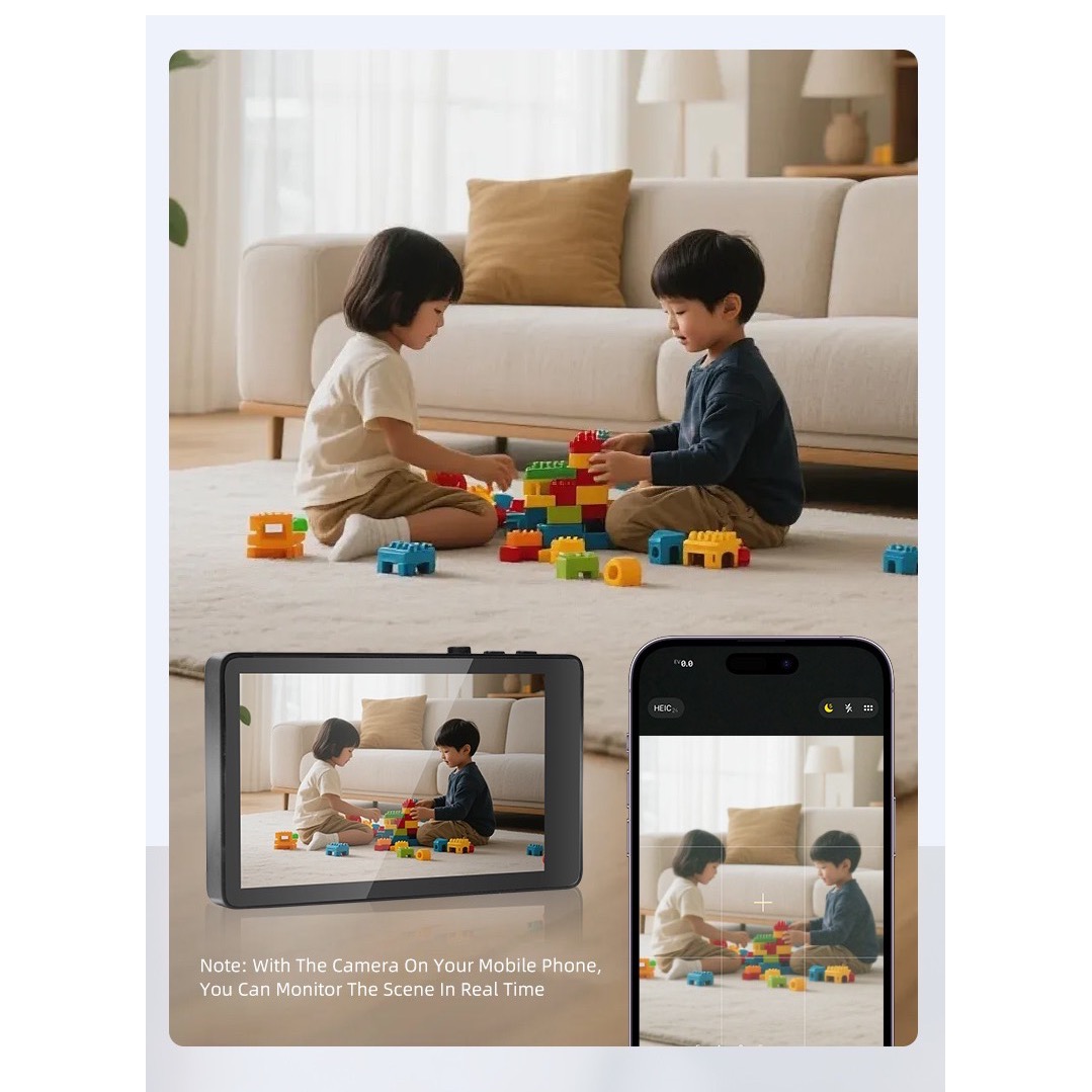 Wireless Baby Monitor - Selfie-Monitor mit kabelloser magnetischer Adsorption, Bildschirmpflege