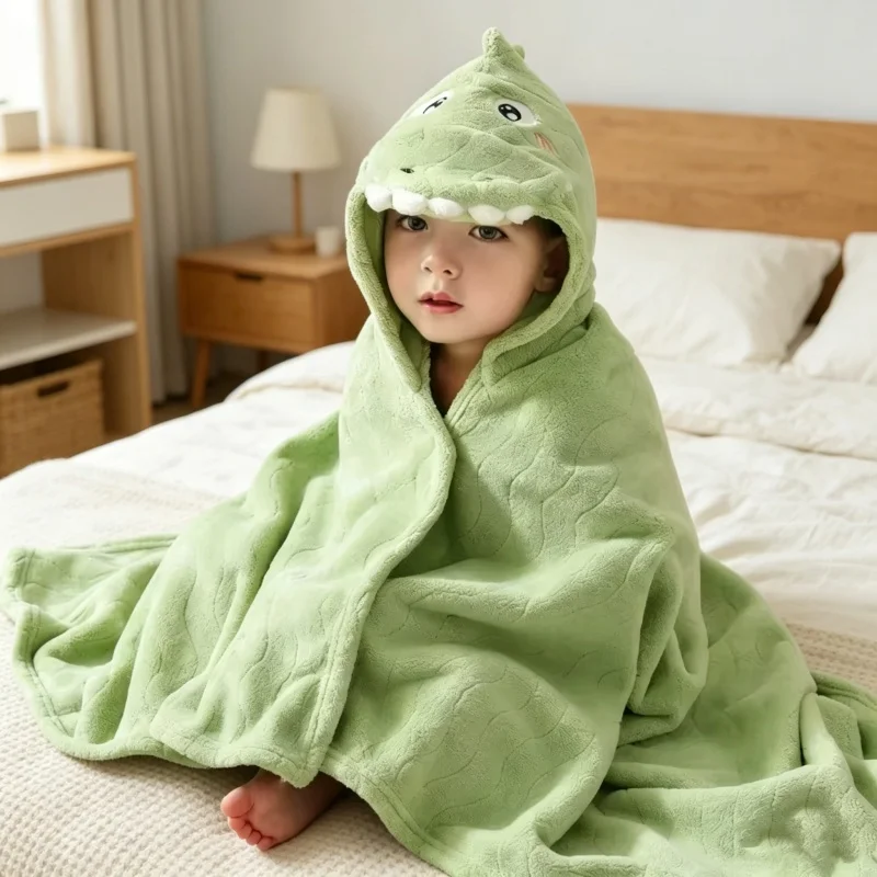 Baby Swaddle Blanket - Verdickter Saugfähiger Baumwoll-Bademantel für Babys mit