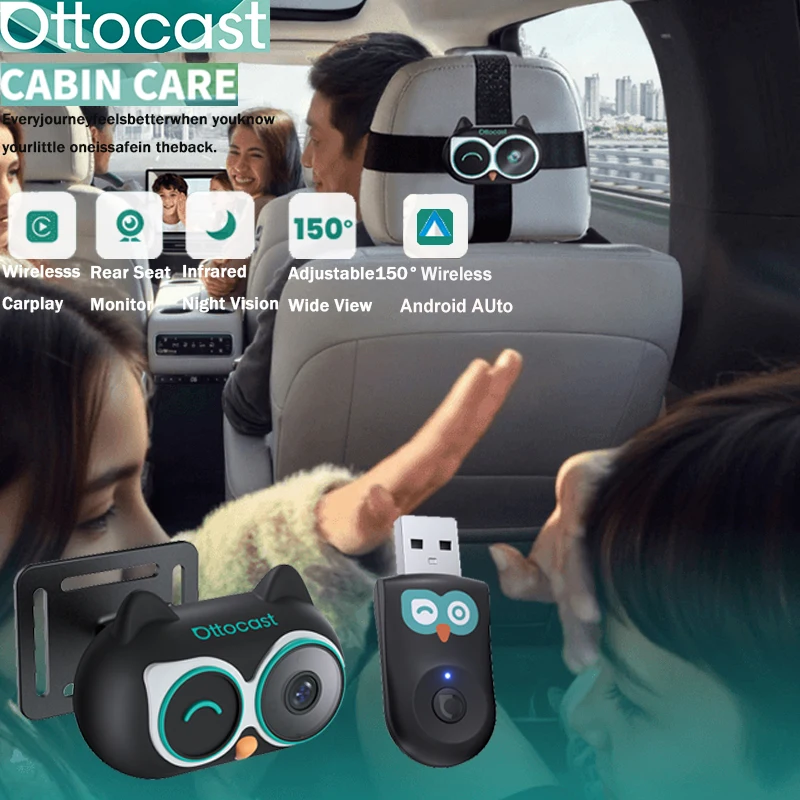 Wireless Baby Monitor - Ottocast Cabin Care Kabelloser CarPlay-Adapter Baby-Autokamera
