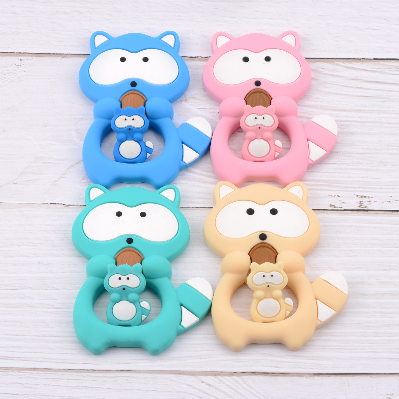 1PC Waschbären Silikon Beißrin – Baby Products Expo Bewertung und Preis