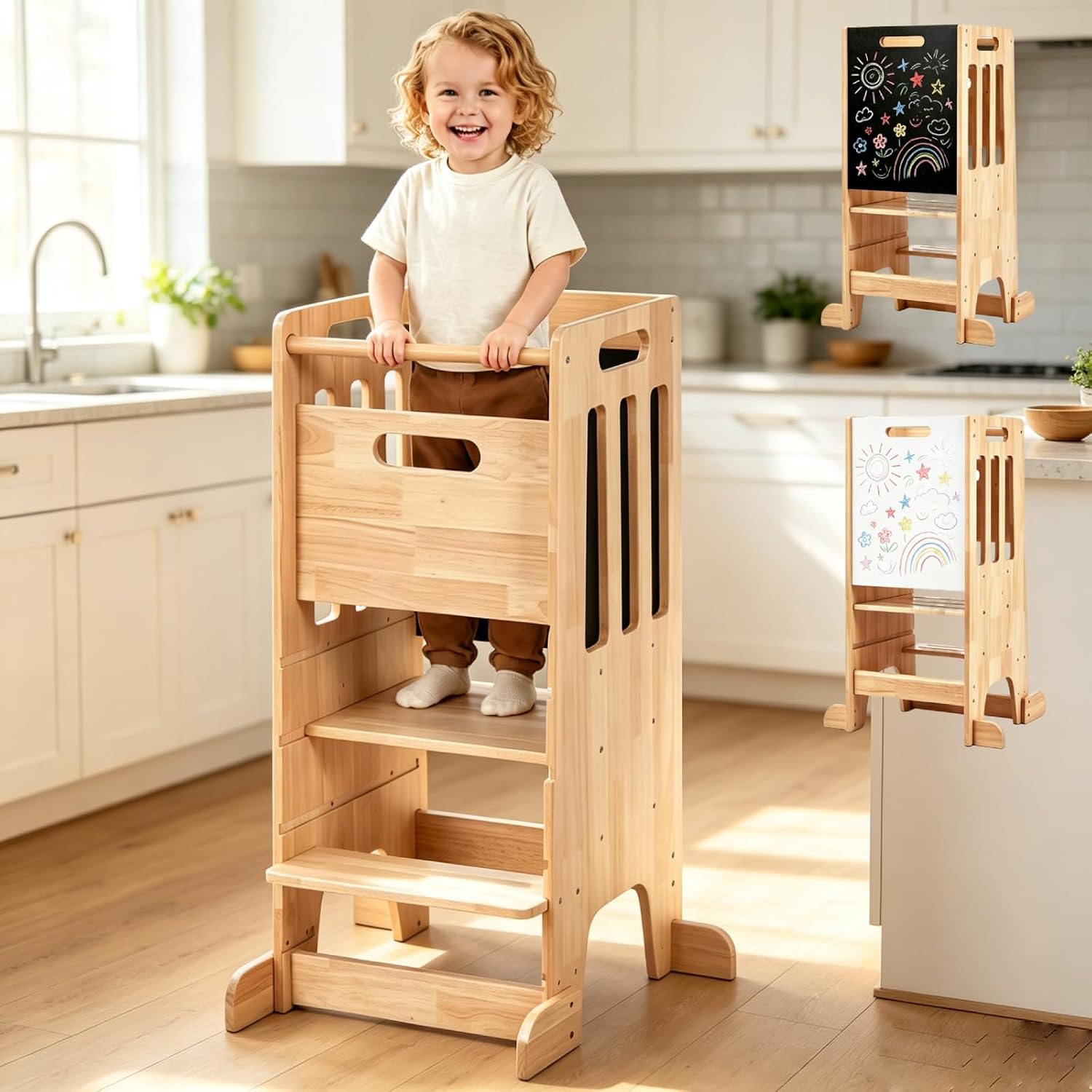 Kleinkind-Lernturm, Holz-Küche – Toddler Learning Tower Bewertung und Preis